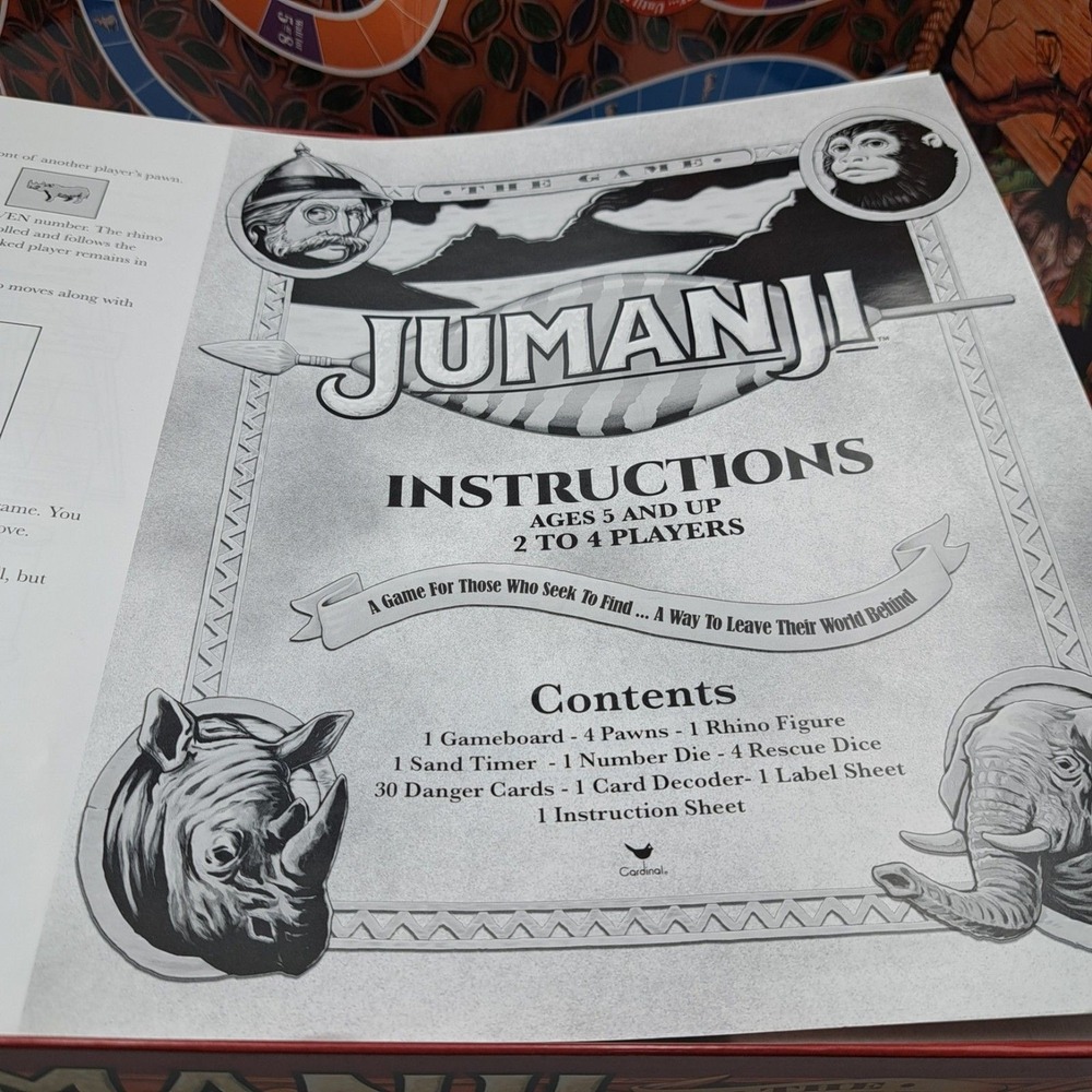 Jumanji 2017 Board Game Complete Spin Master International Cardinal Ind. Inc. - Picture 9 of 10